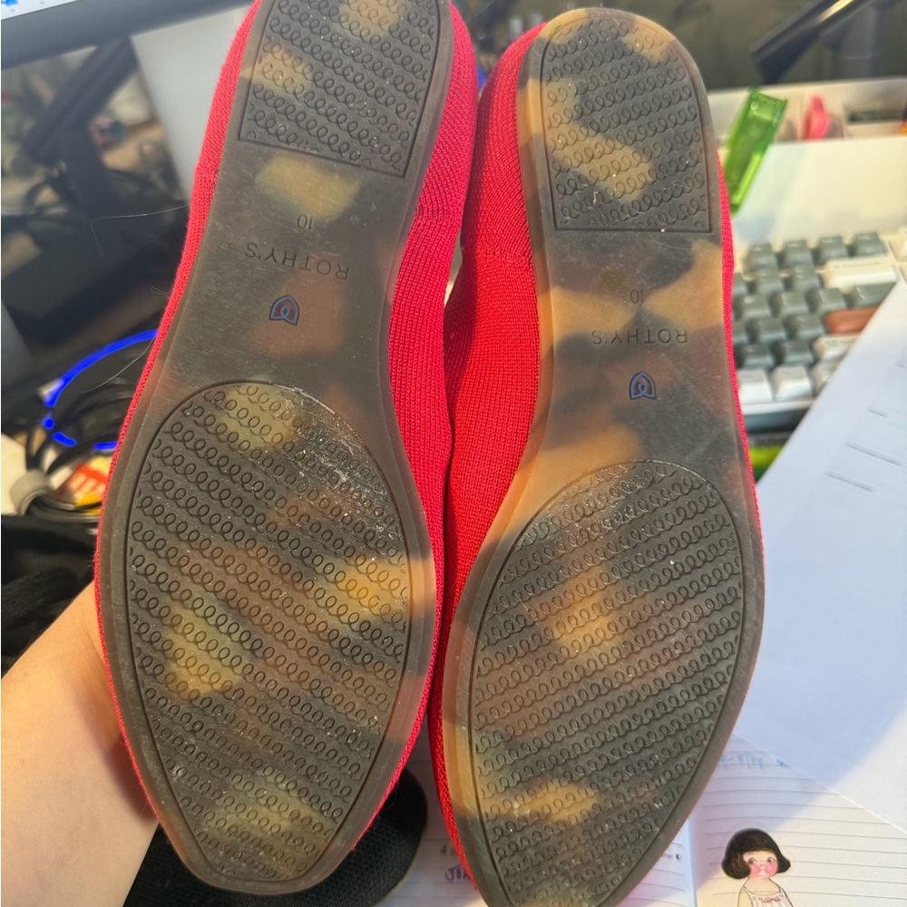 Red Mary Jane Flats Rothy’s. - Picture 3 of 3